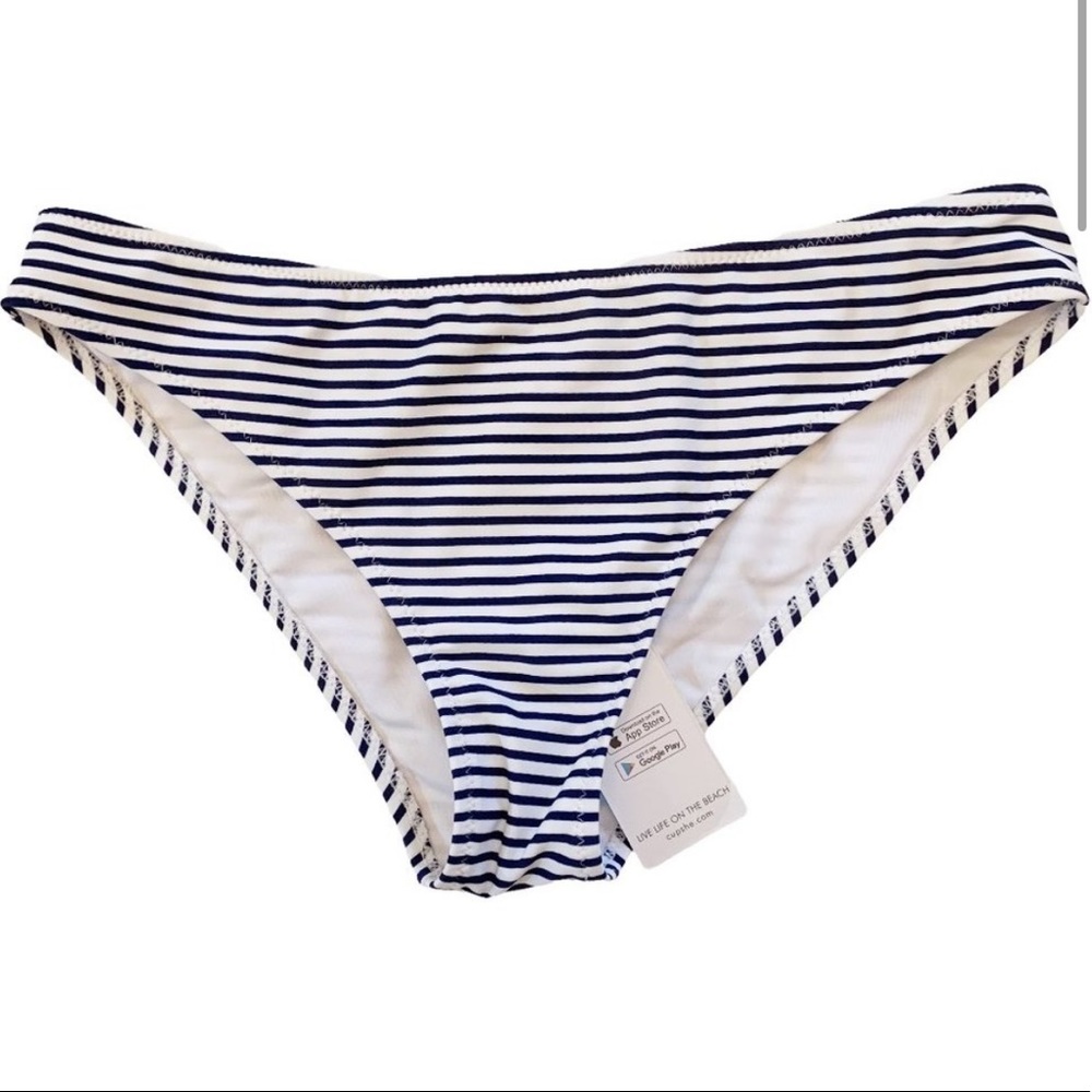 Cupshe NWT Black & White Striped Swimsuit Bottoms
